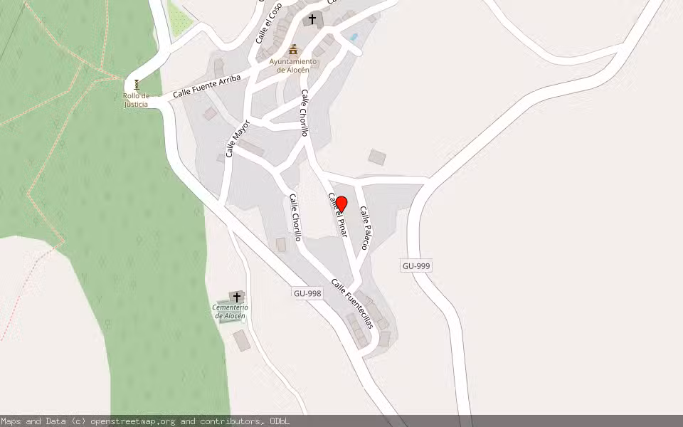 Mapa de Subasta Inmueble (Vivienda) en Alocen, Guadalajara