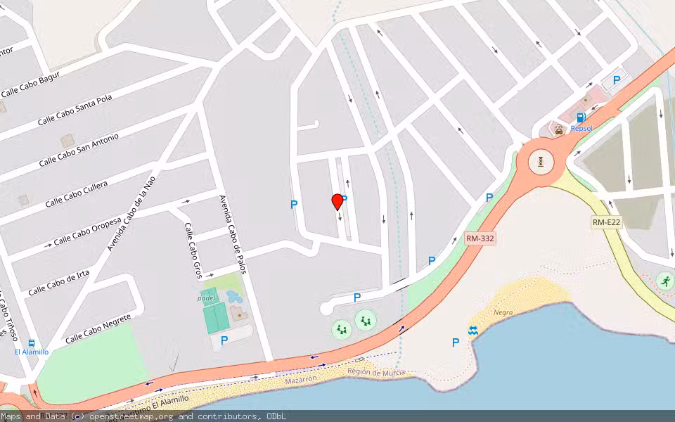 Mapa de Subasta Inmueble (Vivienda) en Mazarrón, Murcia
