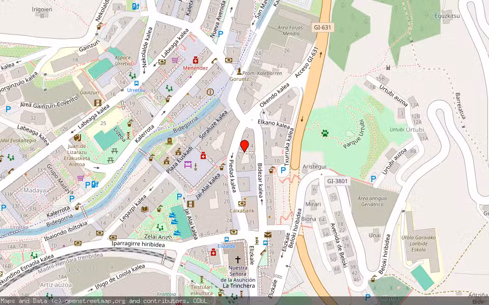 Mapa de Subasta Inmueble (Local comercial) en Zumarraga, Gipuzkoa