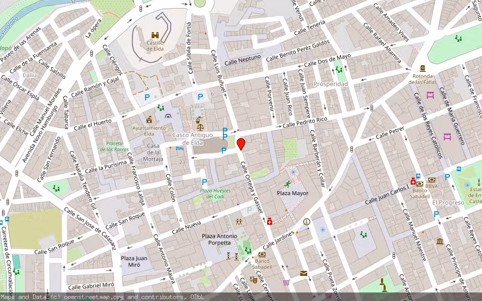 Mapa de Subasta Inmueble (Vivienda) en Elda, Alicante/Alacant