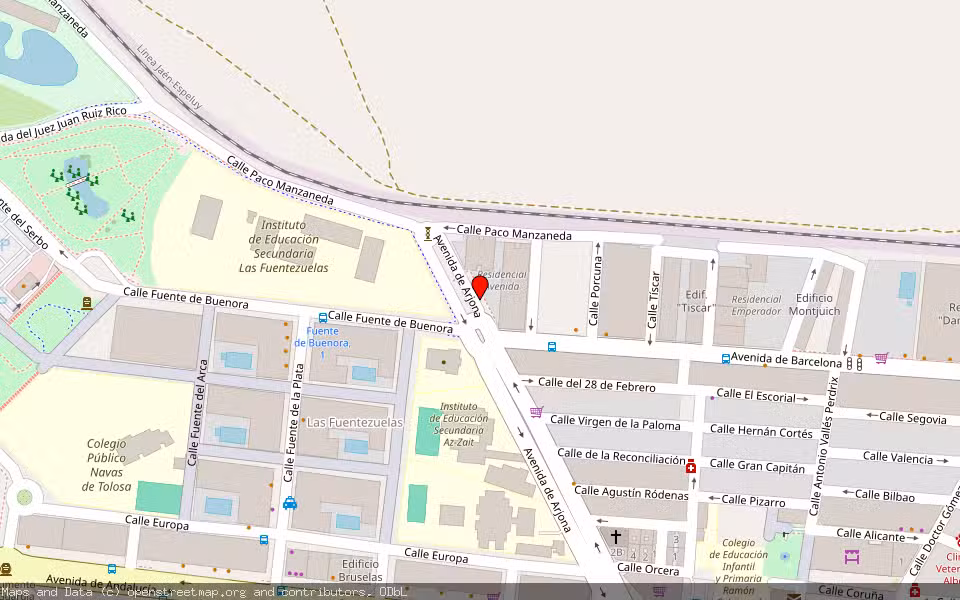 Mapa de Subasta Inmueble (Garaje) en Jaen, Jaén