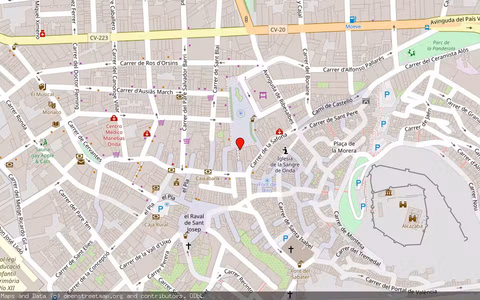 Mapa de Subasta Inmueble (Vivienda) en Onda, Castellón/Castelló