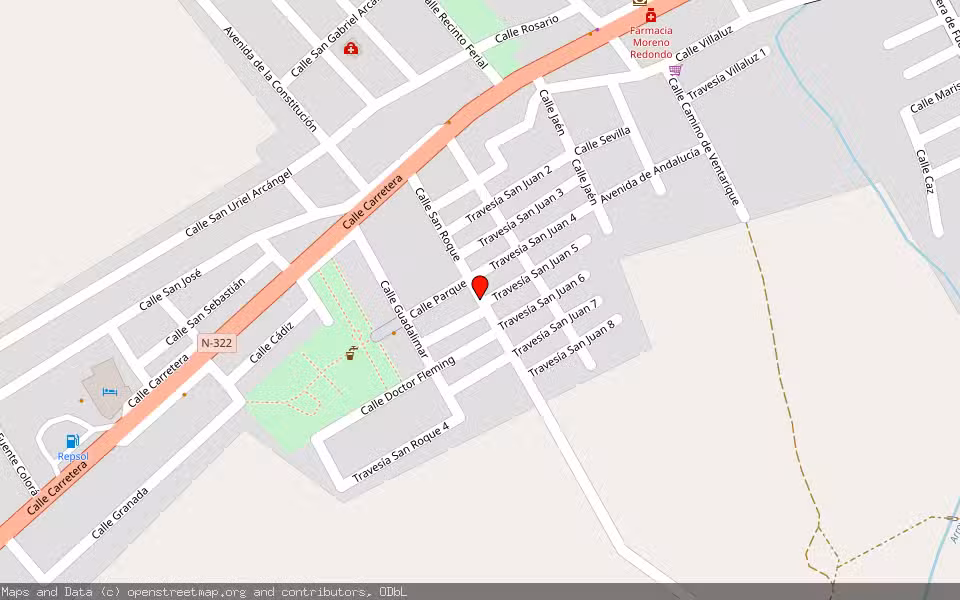 Mapa de Subasta Inmueble (Vivienda) en San Roque, Cádiz