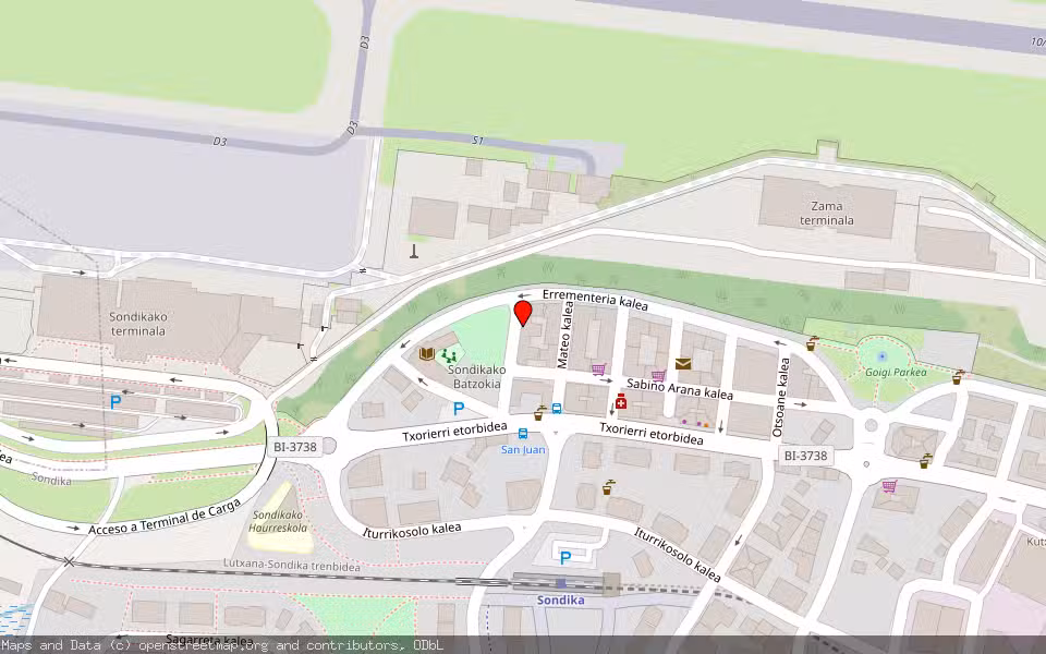 Mapa de Subasta Inmueble (Vivienda) en Sondika, Bizkaia