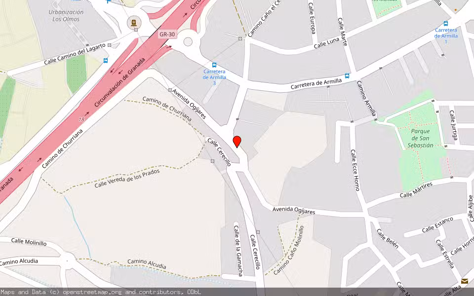Mapa de Subasta Inmueble (Vivienda) en Ogijares, Granada