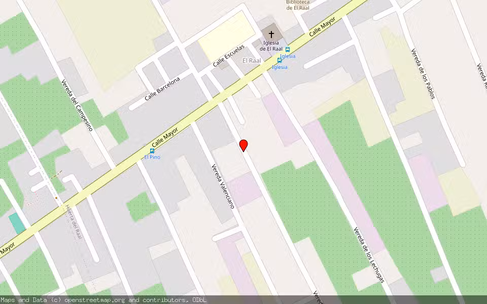 Mapa de Subasta Inmueble (Vivienda) en El Raal, Murcia