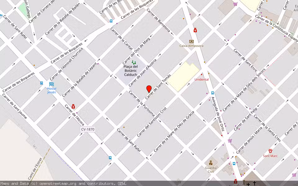 Mapa de Subasta Inmueble (Vivienda) en Almazora, Castellón/Castelló