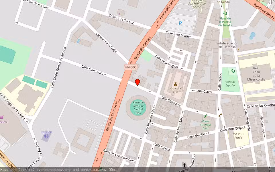 Mapa de Subasta Inmueble (Garaje) en Ciudad Real