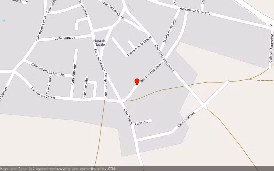 Mapa de Subasta Inmueble (Garaje) en Pozuelo De Calatrava, Ciudad Real