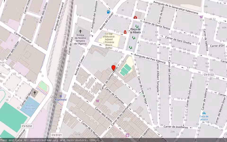 Mapa de Subasta Inmueble (Vivienda) en Algemesi, Valencia/València