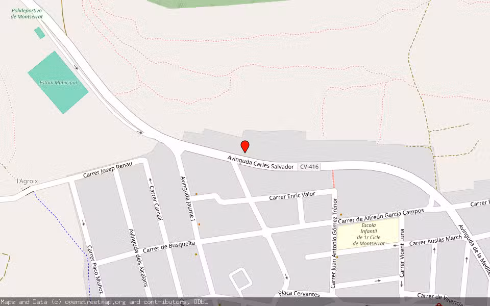 Mapa de Subasta Inmueble (Vivienda) en Montserrat, Valencia/València