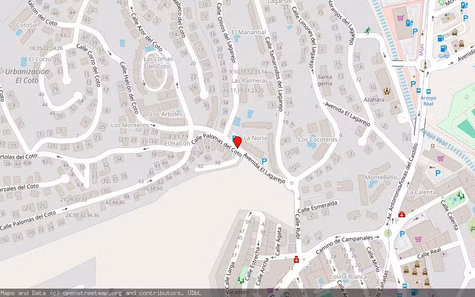 Mapa de Subasta Inmueble (Vivienda) en Mijas, Málaga