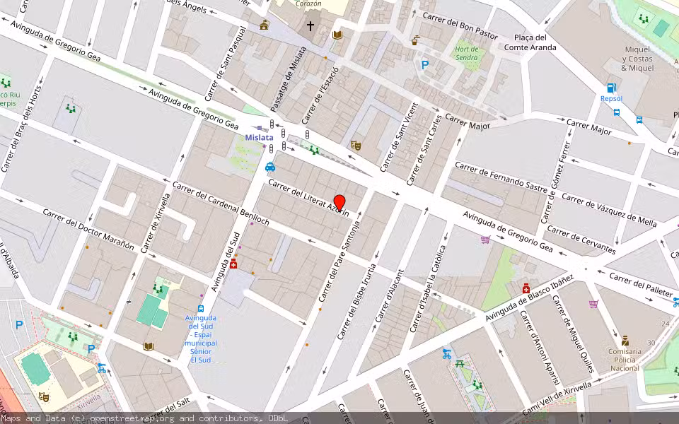 Mapa de Subasta Inmueble (Vivienda) en Mislata, Valencia/València