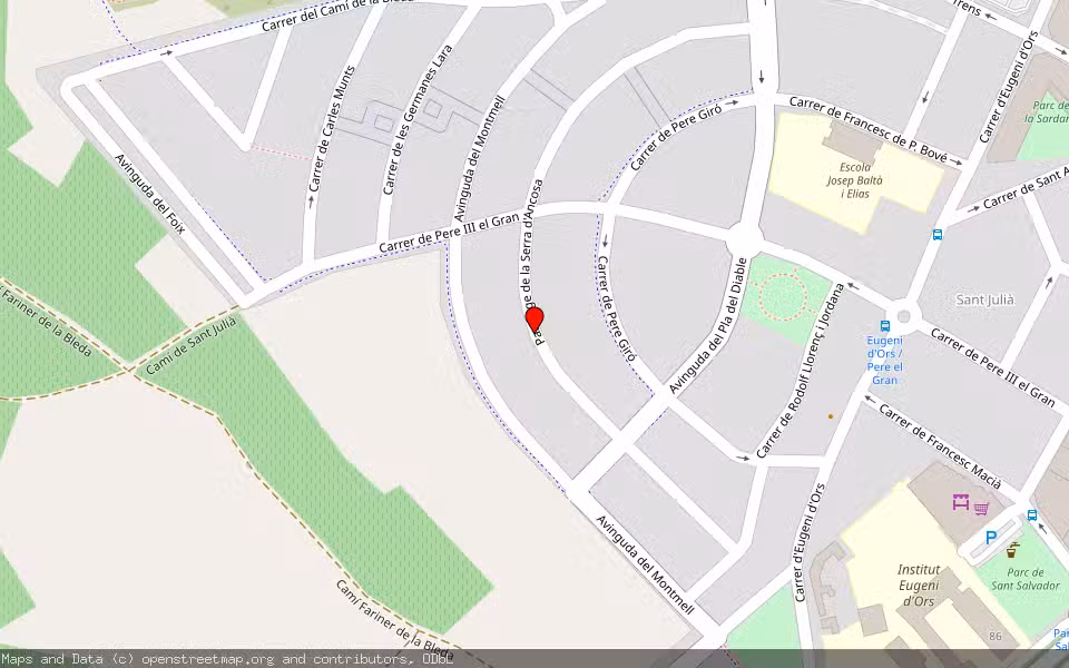 Mapa de Subasta Inmueble (Solar) en Vilafranca Del Penedès, Barcelona