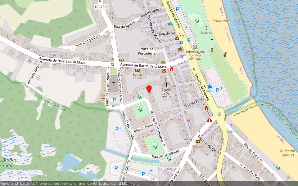 Mapa de Subasta Inmueble (Garaje) en Sada, A Coruña
