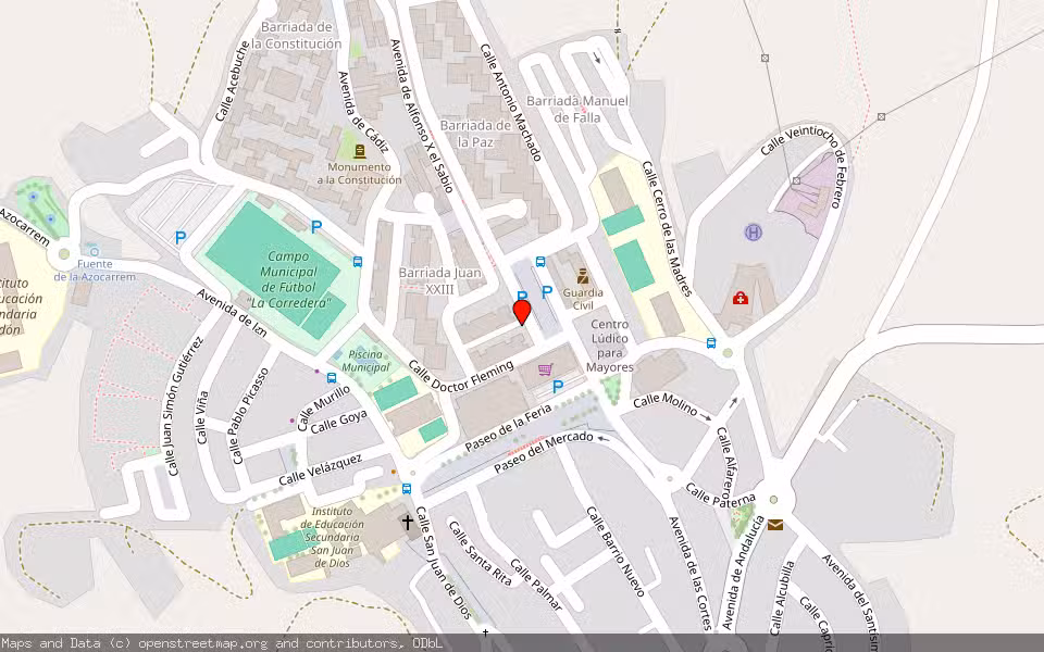 Mapa de Subasta Inmueble (Vivienda) en Medina Sidonia, Cádiz