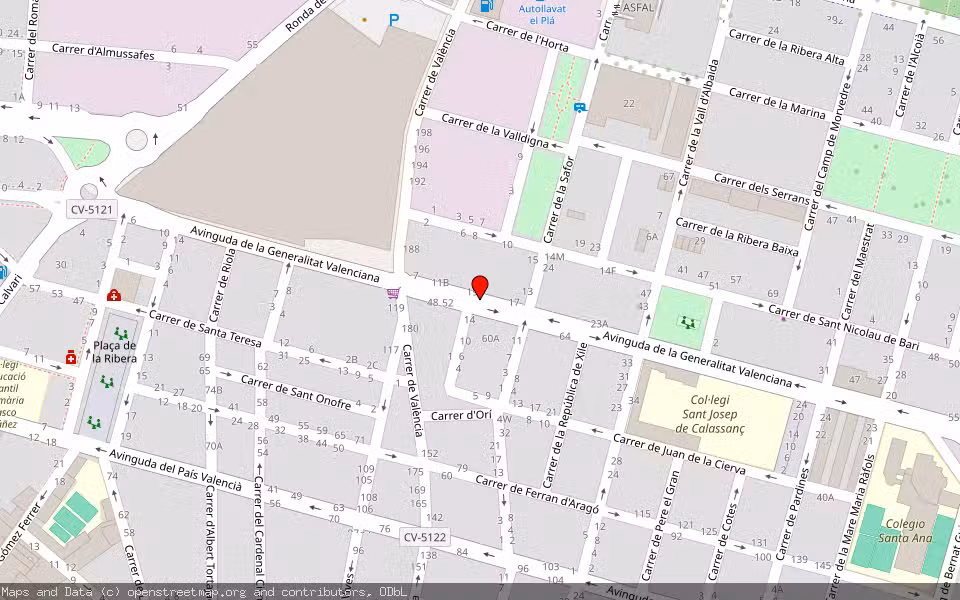 Mapa de Subasta Inmueble (Garaje) en Algemesi, Valencia/València