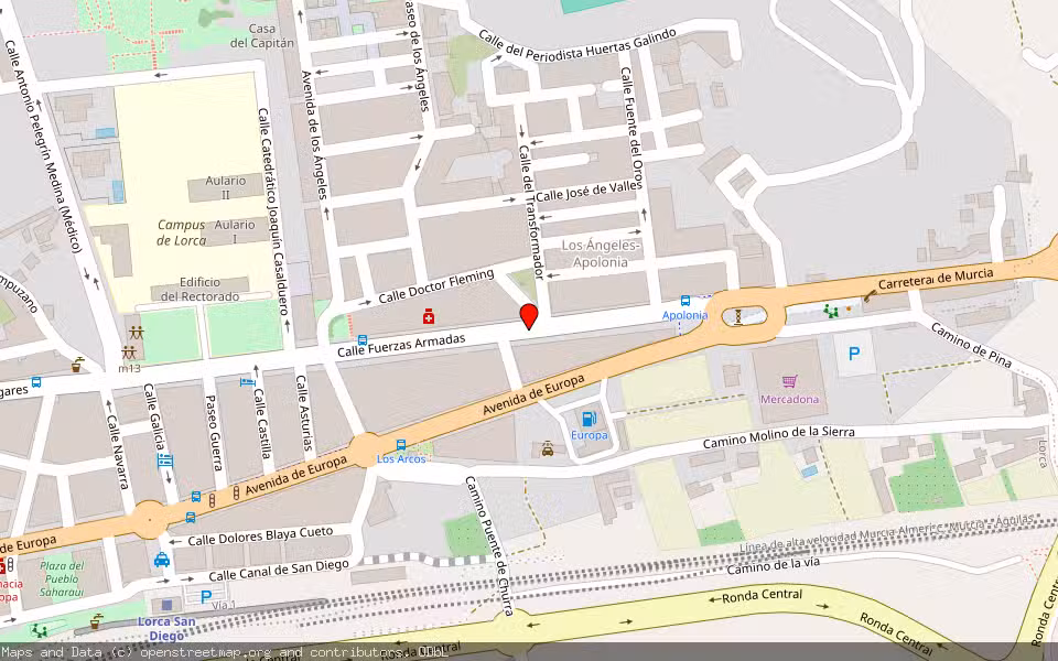 Mapa de Subasta Inmueble (Garaje) en Lorca, Murcia