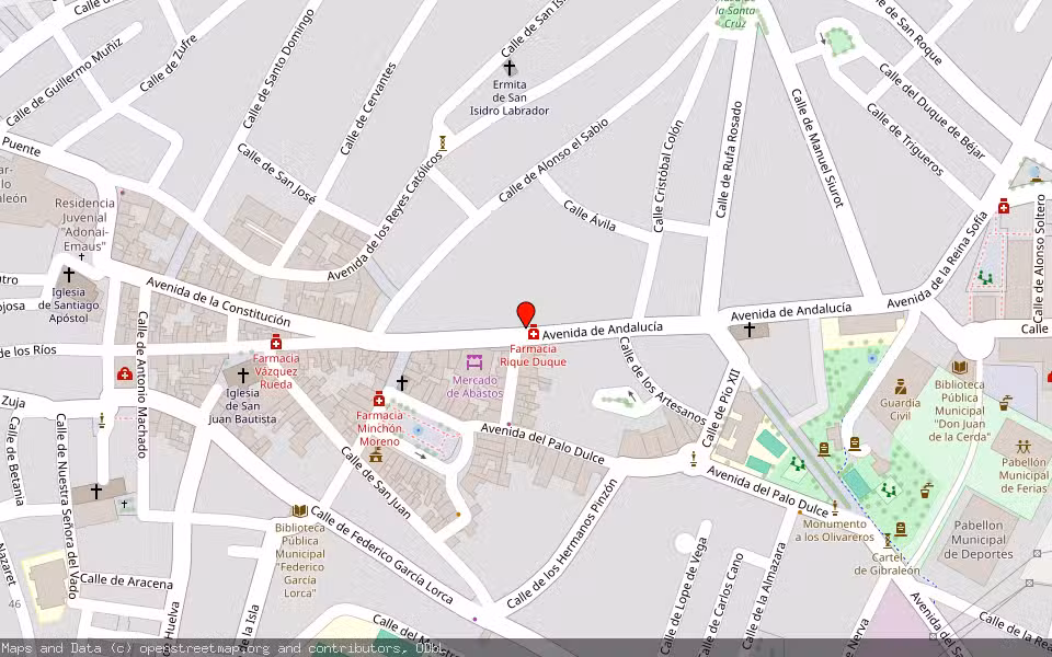 Mapa de Subasta Inmueble (Vivienda) en Gibraleón, Huelva