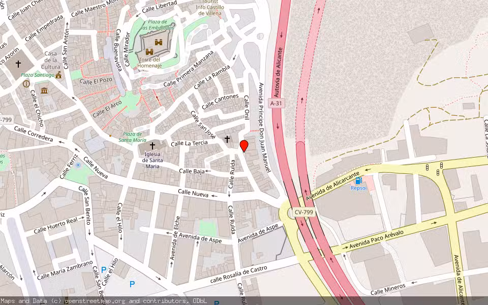 Mapa de Subasta Inmueble (Vivienda) en Villena, Alicante/Alacant