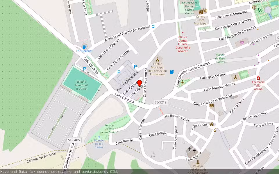 Mapa de Subasta Inmueble (Vivienda) en Gerena, Sevilla