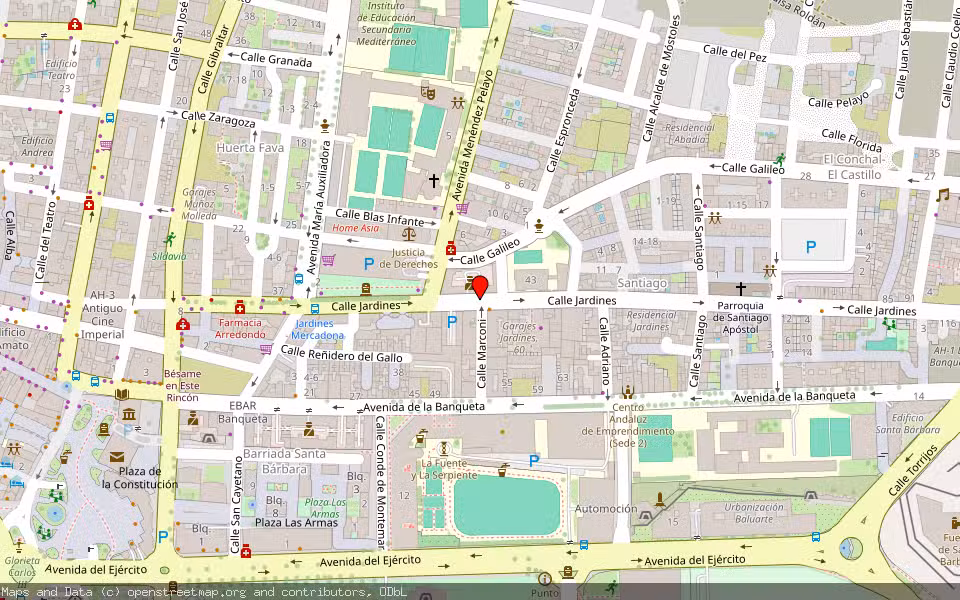 Mapa de Subasta Inmueble (Garaje) en Linea De La Concepcion, Cádiz