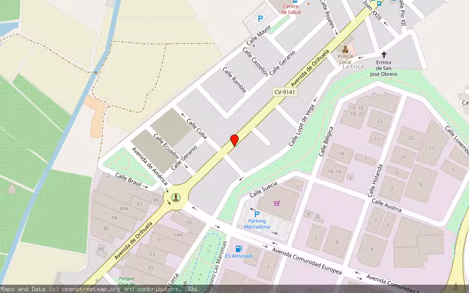 Mapa de Subasta Inmueble (Vivienda) en Almoradi, Alicante/Alacant