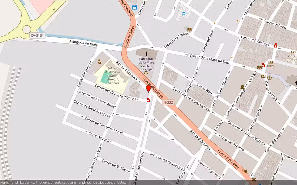 Mapa de Subasta Inmueble (Vivienda) en Sueca, Valencia/València