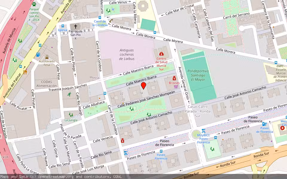 Mapa de Subasta Inmueble (Garaje) en Murcia