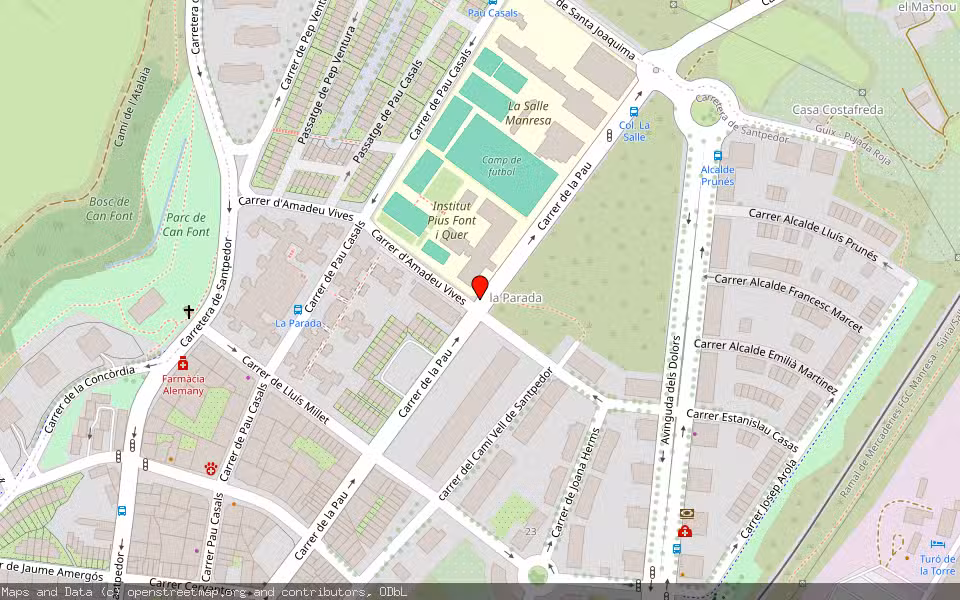 Mapa de Subasta Inmueble (Garaje) en Manresa, Barcelona