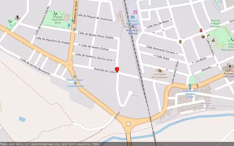 Mapa de Subasta Inmueble (Vivienda) en Alguazas, Murcia