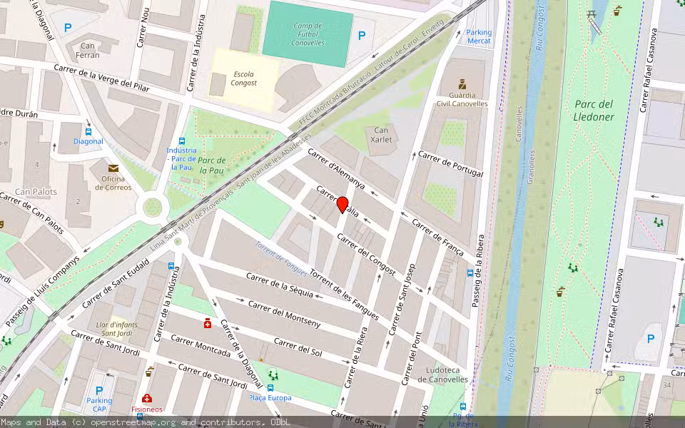 Mapa de Subasta Inmueble (Vivienda) en Canovelles, Barcelona