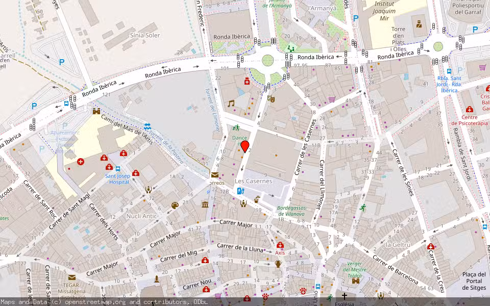 Mapa de Subasta Inmueble (Vivienda) en Vilanova I La Geltrú, Barcelona