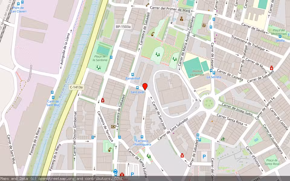 Mapa de Subasta Inmueble (Garaje) en Rubí, Barcelona