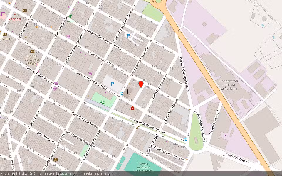 Mapa de Subasta Inmueble (Vivienda) en Yecla, Murcia
