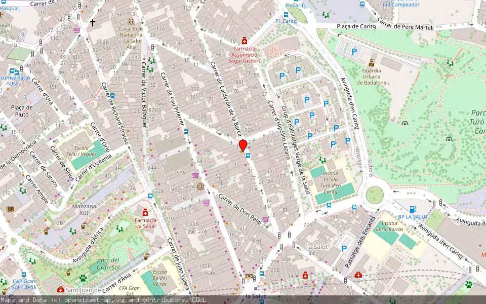 Mapa de Subasta Inmueble (Vivienda) en Badalona, Barcelona