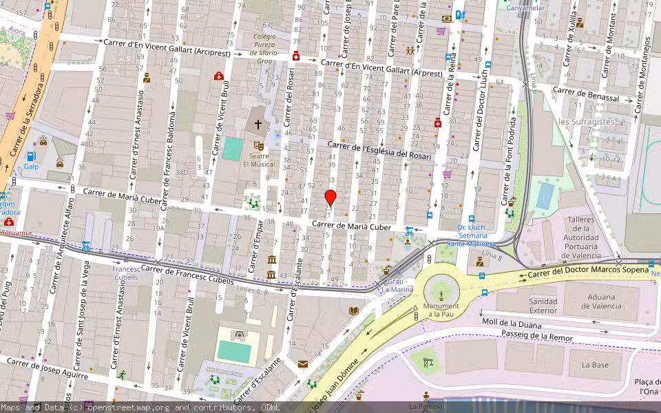 Mapa de Subasta Inmueble (Vivienda) en Valencia, Valencia/València