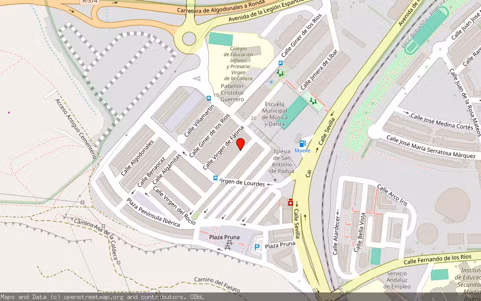 Mapa de Subasta Inmueble (Vivienda) en Ronda, Málaga