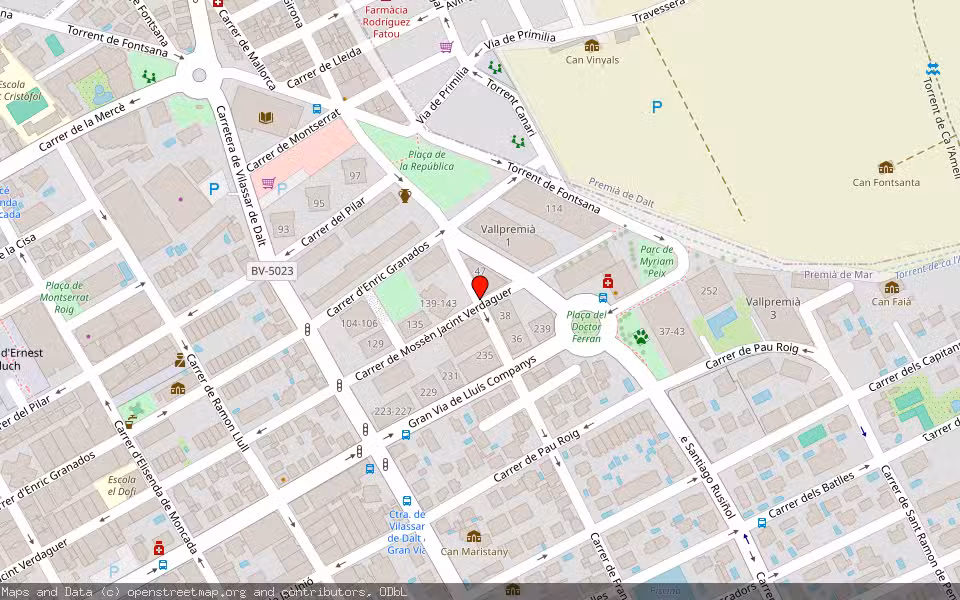 Mapa de Subasta Inmueble (Vivienda) en Premià De Mar, Barcelona