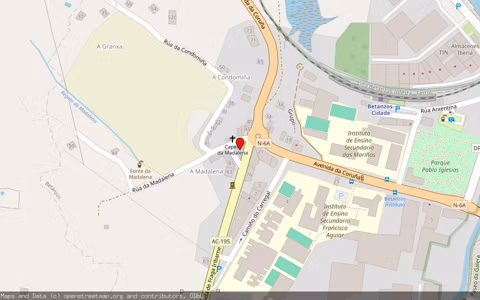 Mapa de Subasta Inmueble (Garaje) en Betanzos, A Coruña