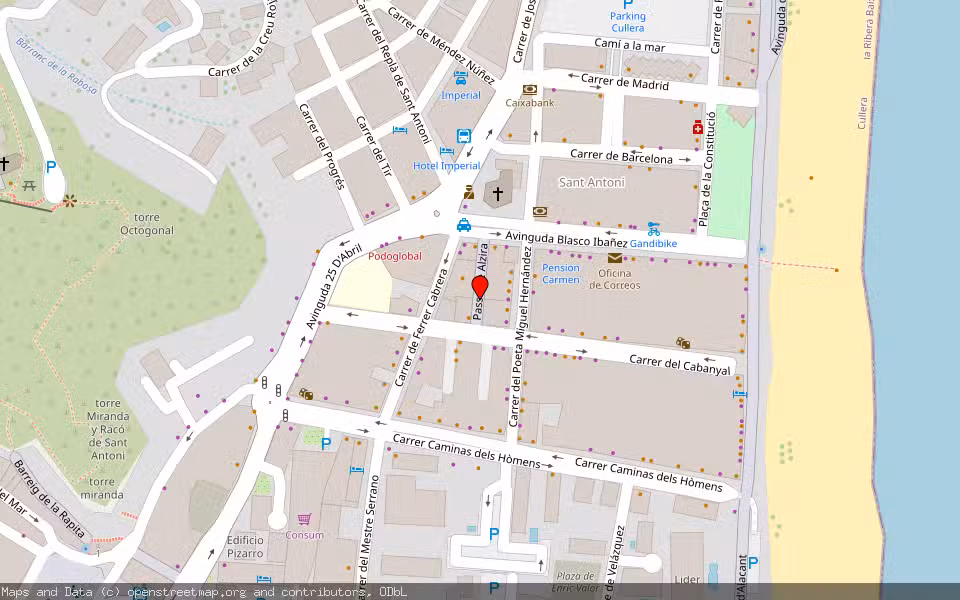 Mapa de Subasta Inmueble (Finca rústica) en Cullera, Valencia/València