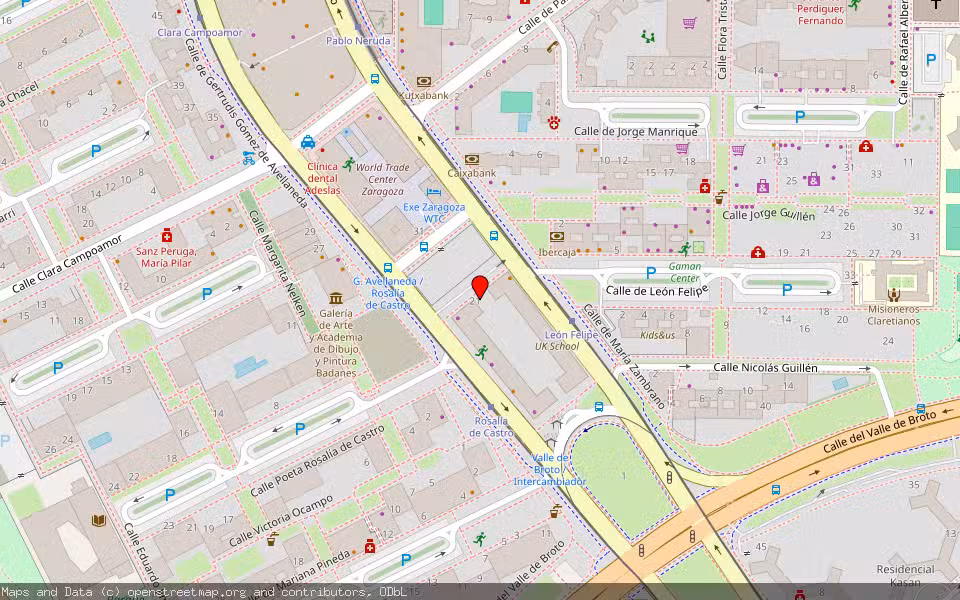 Mapa de Subasta Inmueble (Garaje) en Zaragoza