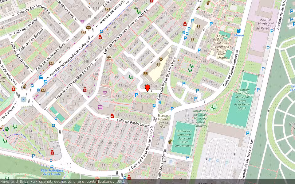 Mapa de Subasta Inmueble (Vivienda) en Madrid