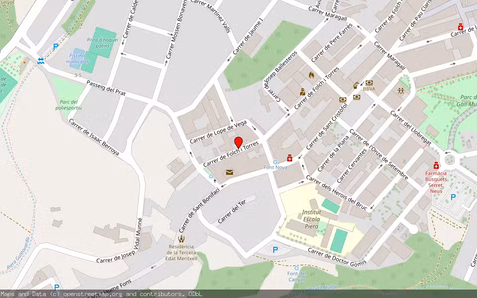 Mapa de Subasta Inmueble (Garaje) en Piera, Barcelona