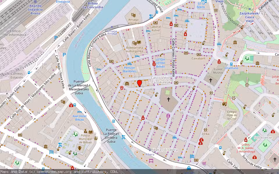 Mapa de Subasta Inmueble (Vivienda) en Bilbao, Bizkaia