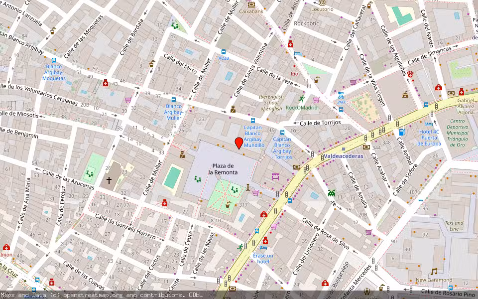 Mapa de Subasta Inmueble (Garaje) en Madrid