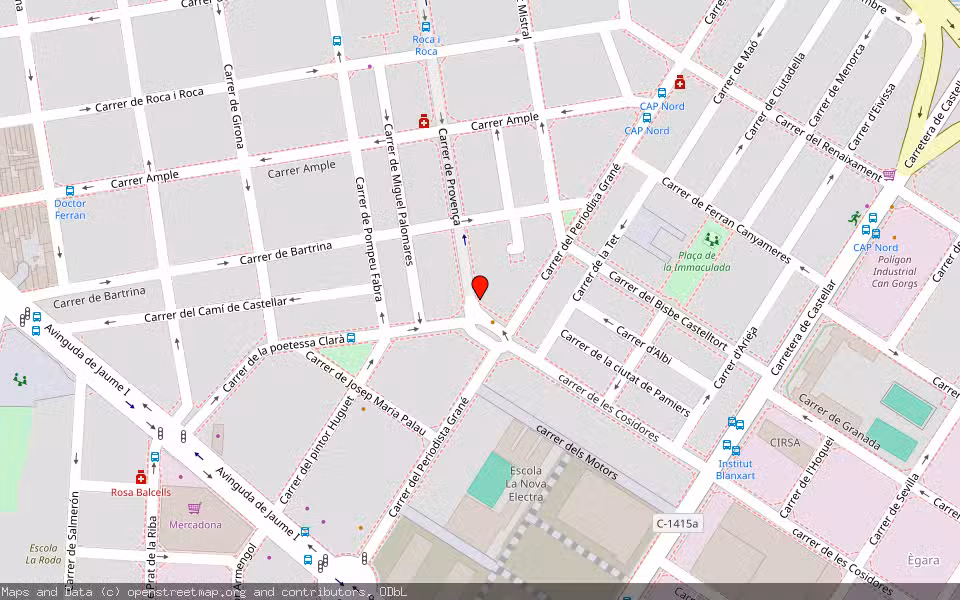 Mapa de Subasta Inmueble (Vivienda) en Terrassa, Barcelona