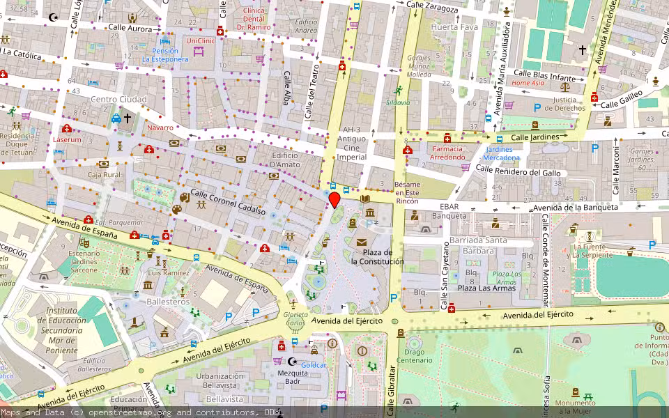 Mapa de Subasta Inmueble (Vivienda) en Linea De La Concepcion, Cádiz