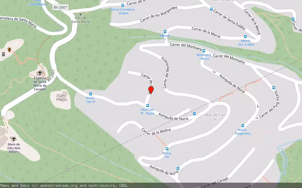 Mapa de Subasta Inmueble (Vivienda) en Cervelló, Barcelona