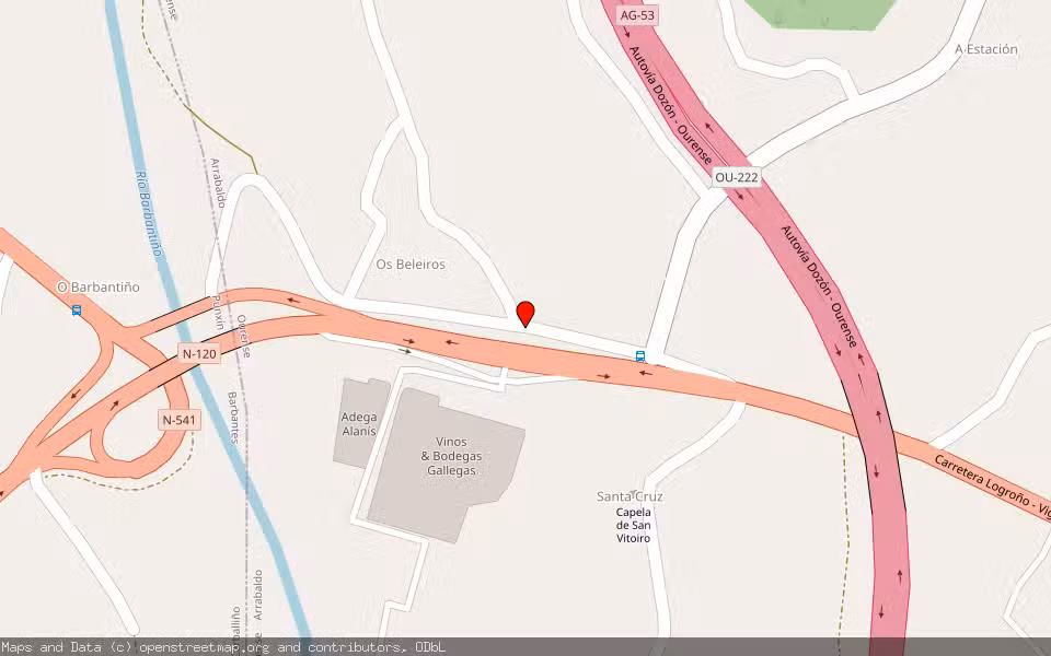 Mapa de Subasta Inmueble (Finca rústica) en Ourense